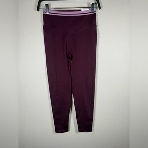 Victoria Secret PINK Seamless Contour Leggings Maroon Small Short NWT